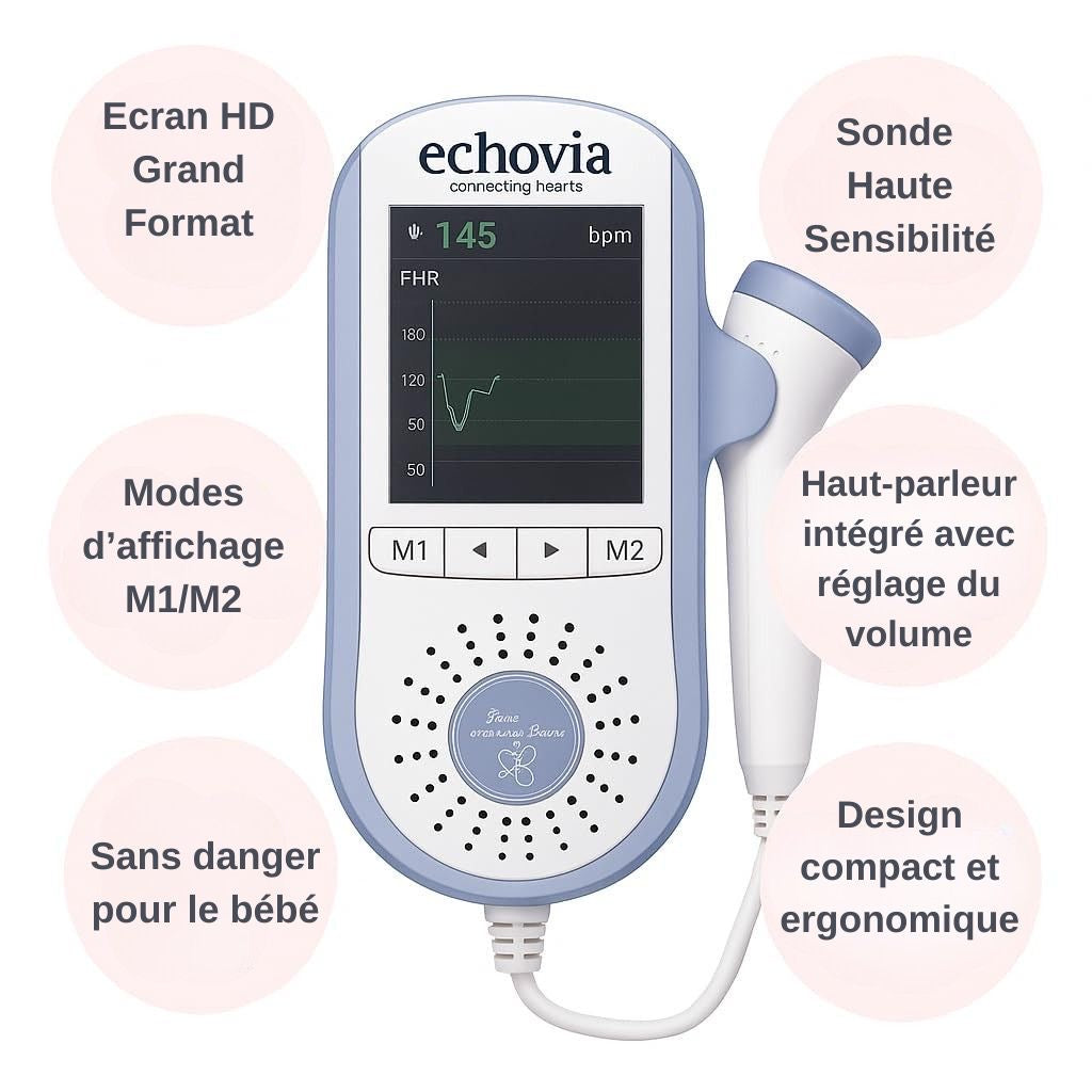 Doppler fœtal portable ECHOVIA – Marque française haut de gamme