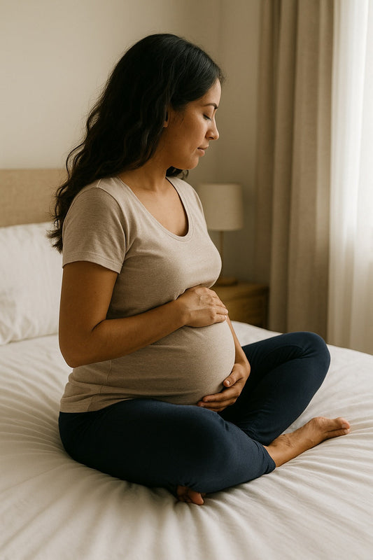 Maman enceinte créant du lien avec son bébé avant la naissance