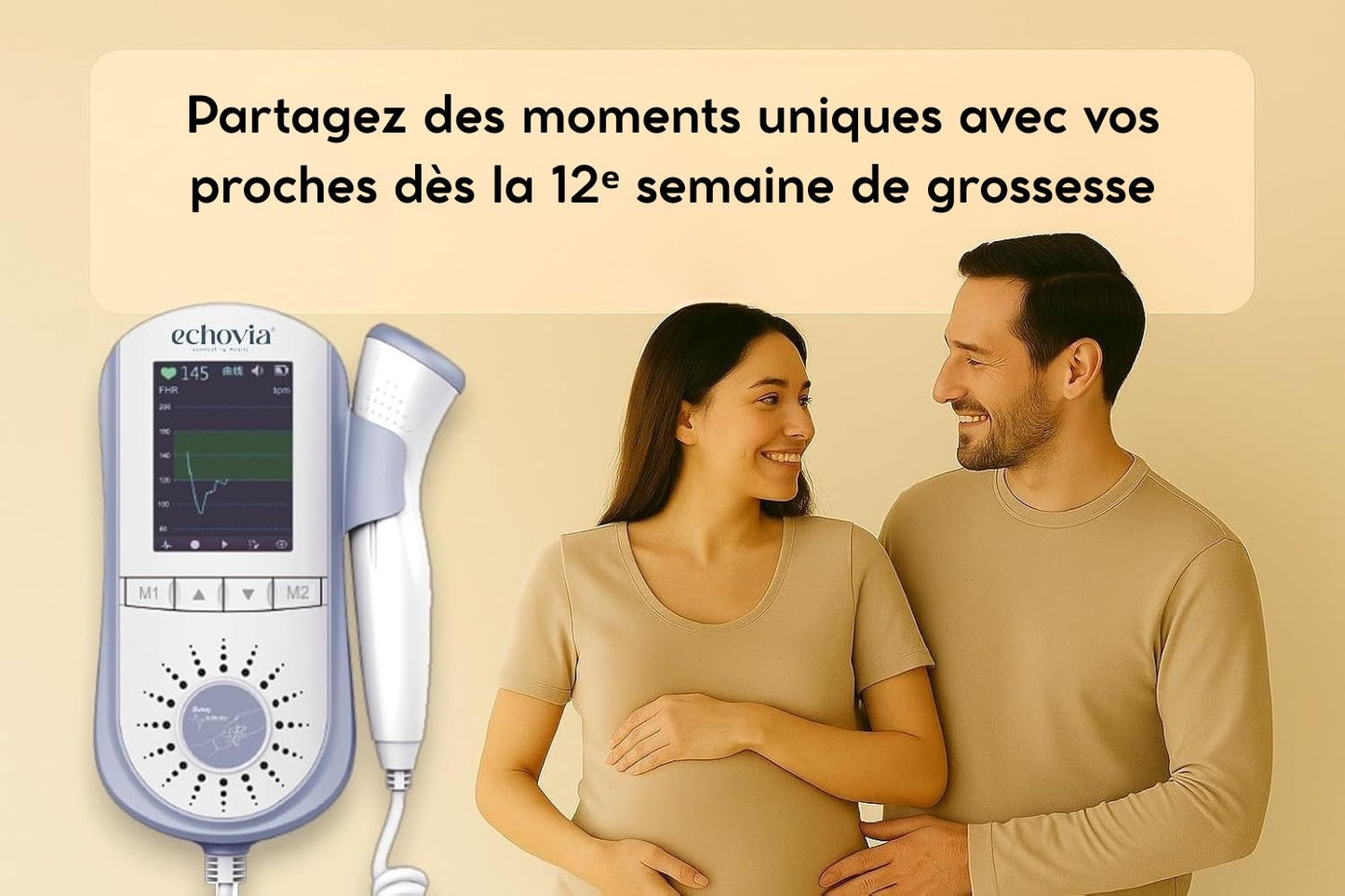 Doppler fœtal portable ECHOVIA – Marque française haut de gamme